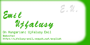 emil ujfalusy business card
